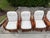Wood Vintage Sunburst Rattan Swivel Armchairs on Casters, Set of 6 For Sale - Image 7 of 18