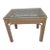 1980s Bamboo Rattan Accent Table Glass Top Beige For Sale