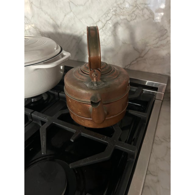 Vintage Copper Tea Kettle For Sale - Image 4 of 7