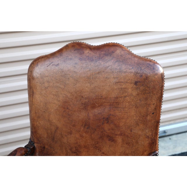 Brown Vintage Pair of Bergère Chairs, Circa 1900 For Sale - Image 8 of 18