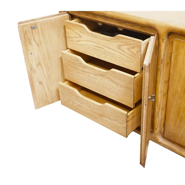 Wood Thomasville Furniture Forecast Collection Solid Oak Contemporary 54" Buffet Cabinet 12221-110 For Sale - Image 7 of 13