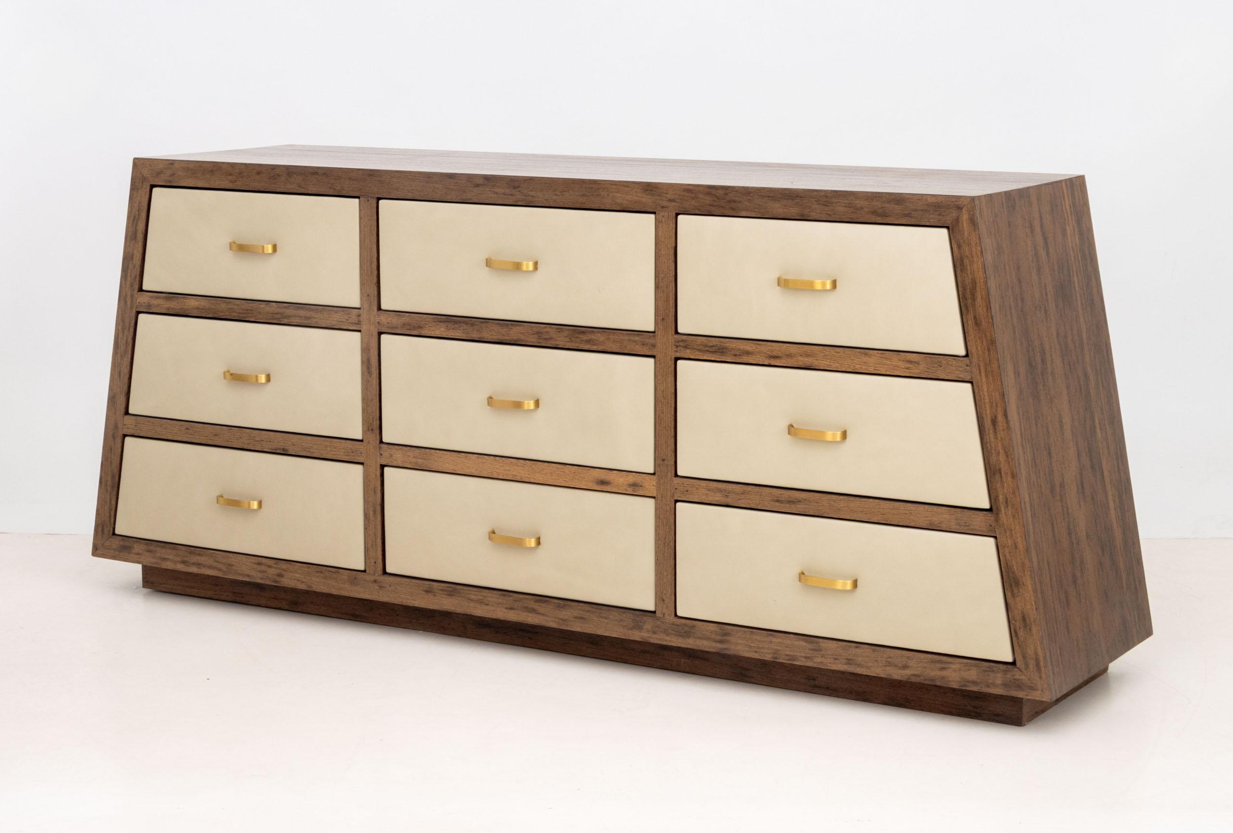 modern mahogany dresser Art Deco Modern Mahogany & Birdseye 3 Drawer Chest/Dresser
