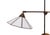 Mid-Century Modern Tiffany Adjustable Brass Wall Lamp, 1960s For Sale - Image 3 of 10