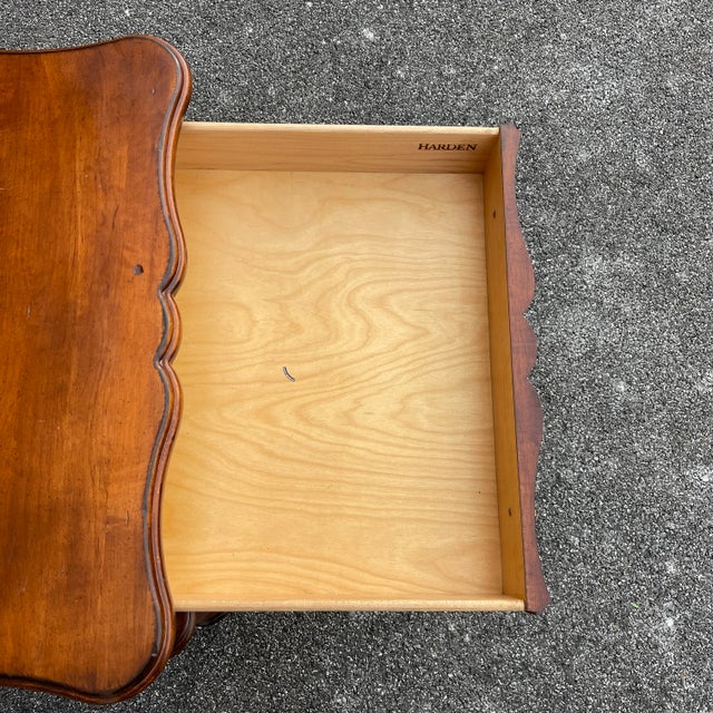 Contemporary 21st Century Harden Furniture Serpentine British Colonial Cherry Center Table For Sale - Image 3 of 12