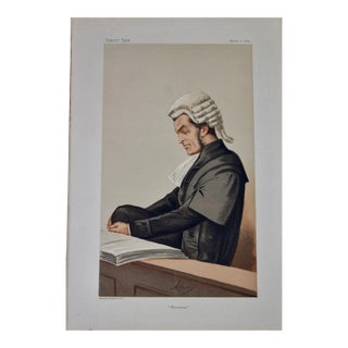 Sir Henry James, Statesman: 19th C. Vanity Fair Caricature by Pellegrini (Ape), 1874 For Sale