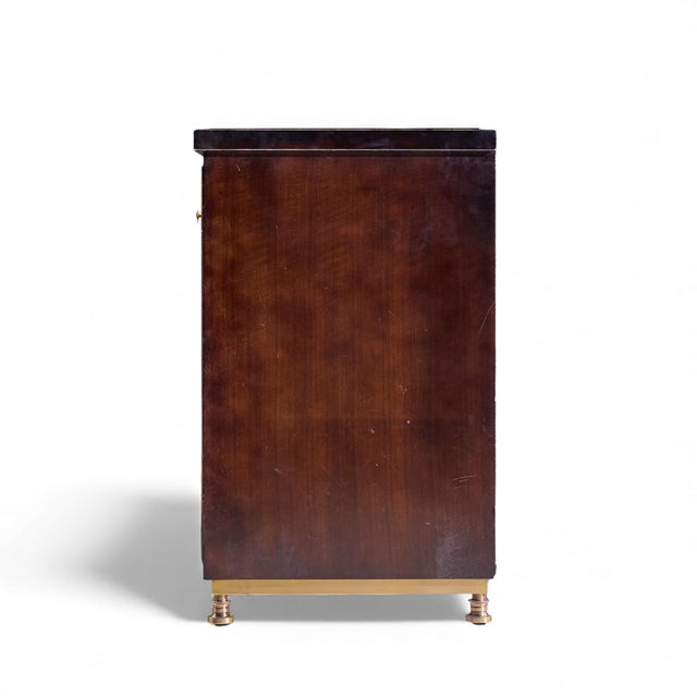 Late 20th Century Laura Kirar for Baker Dansu Walnut and Brass Credenza For Sale - Image 5 of 11