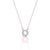 Contemporary Moonstone Circle Pendant Necklace | 925 Sterling Silver Halo Necklace | Dainty Rainbow Stone Necklace For Sale - Image 3 of 3