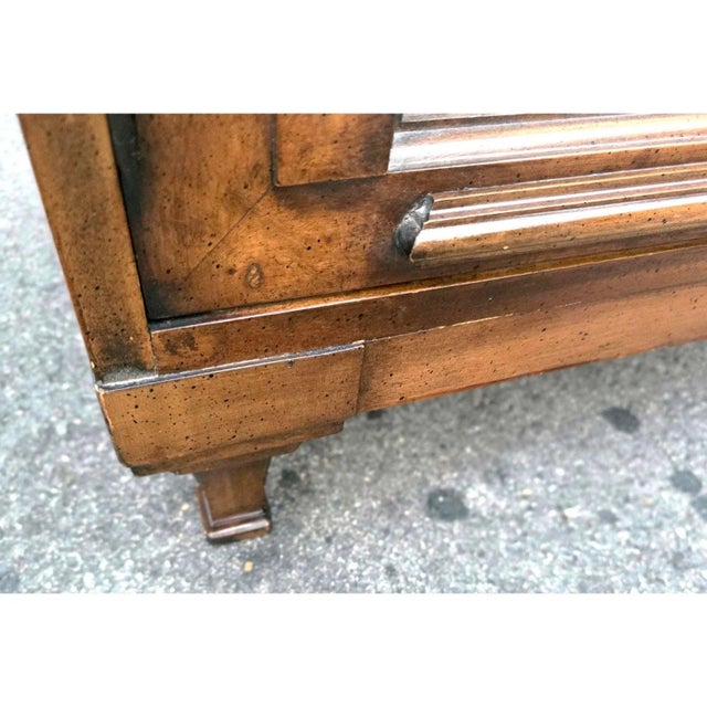 Mid 20th Century Vintage French Empire Style 6- Lattice Door Cherry Credenza For Sale - Image 5 of 13