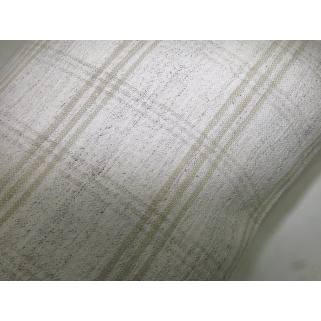 White Textile Kilim Pillow For Sale - Image 4 of 6