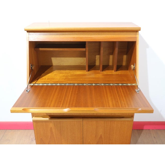 Mid Century Modern Vintage Teak Secreataire Desk For Sale - Image 12 of 12