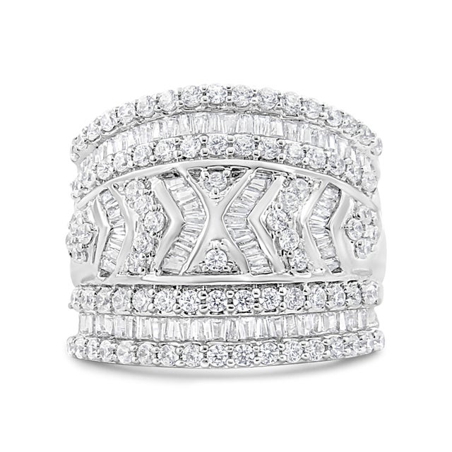 Introducing an exquisite masterpiece, crafted with passion and precision! This .925 Sterling Silver Multi-Row Ring Band is...