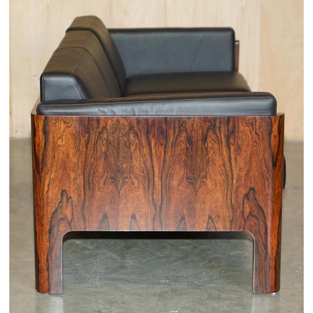 Mid-Century Modern Three-Seater Sofa in Hardwood, 1966 For Sale - Image 11 of 18