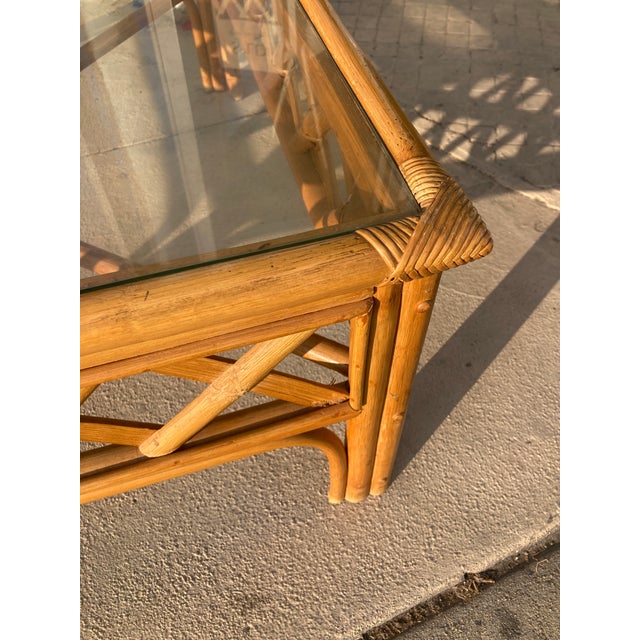 Natural Rattan Ficks Reed Square Coffee Table For Sale - Image 10 of 12