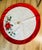 Shabby Chic Vintage 20 Th C Linen Tree Skirt With Poinsettia Applique For Sale - Image 3 of 5