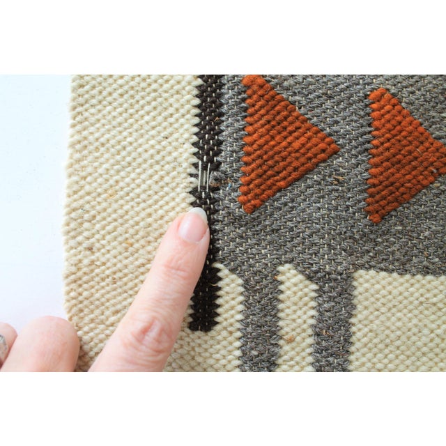 Late 20th Century Vintage Peruvian Handwoven Alpaca Tapestry Wall Hanging Folk Art For Sale - Image 5 of 8