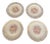 Mid 20th Century 22k Dessert Plates by Edwin M Knowles China Co- Set of 4 For Sale