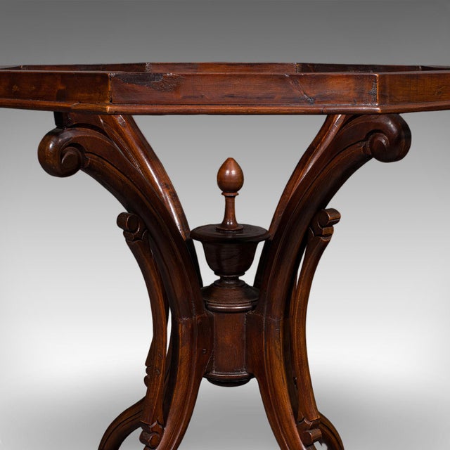 Vintage Octagonal Tea Table, English, Marble Top, Occasional, Regency Revival For Sale - Image 9 of 12