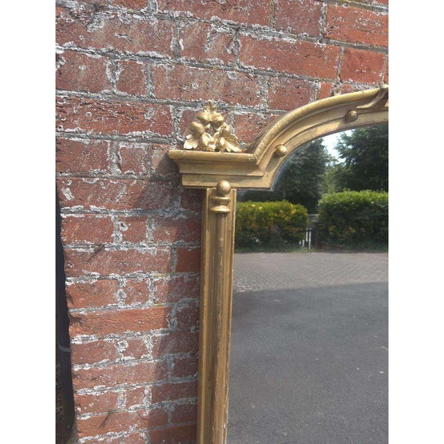 W: 157cm (61.8")h: 165cm (65")d: 9cm (3.5") a spectacular large antique english 19th century carved wood & gesso shaped...