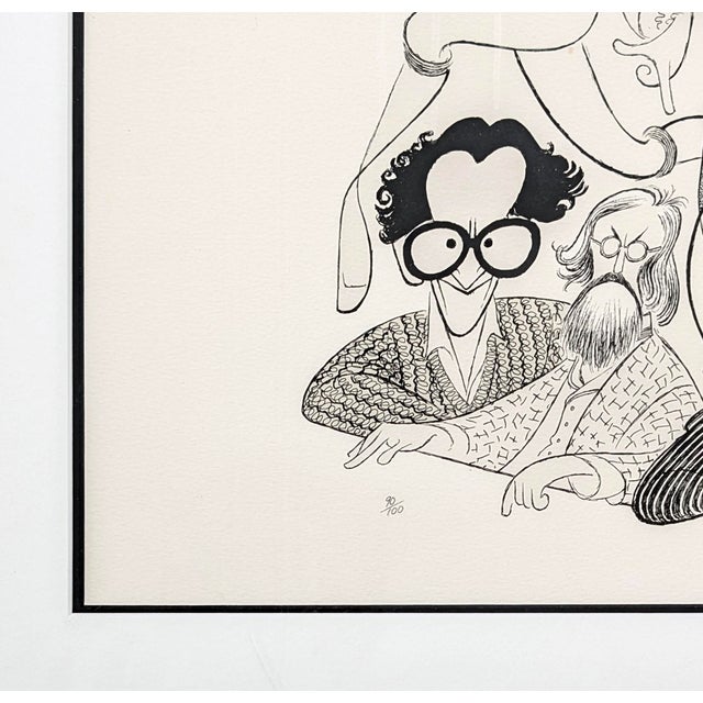 Contemporary Al Hirschfeld, New Season 1987-1988, Hand Signed Lithograph, Edition 90/100, Framed For Sale - Image 3 of 3