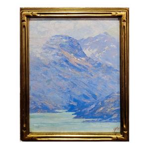 Jules Bernard Dahlager -1926 Alaska Mountain Landscape-Oil Painting