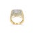 Haus of Brilliance Men's 10K Yellow Gold 2 1/8 Cttw Diamond Composite Cluster Cocktail Ring Band - Size 11 For Sale - Image 4 of 6