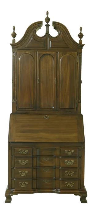 Maddox Blockfront Mahogany Chippendale Secretary Desk