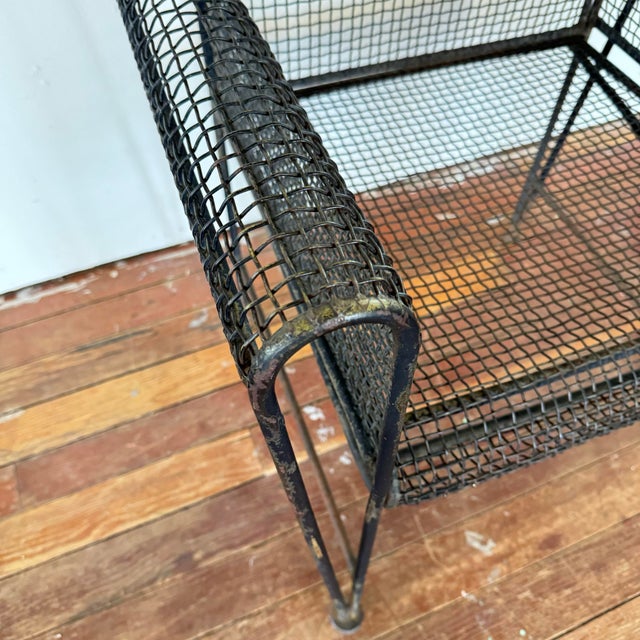 Metal Russell Woodard Canopy Chair Sculptura Balloon High Back Wrought Iron Outdoor Patio Furniture For Sale - Image 7 of 12