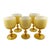 1970s Italian Amber and Cased Opaline Glass Wine Goblets Carlo Moretti - Set of Five For Sale - Image 9 of 9