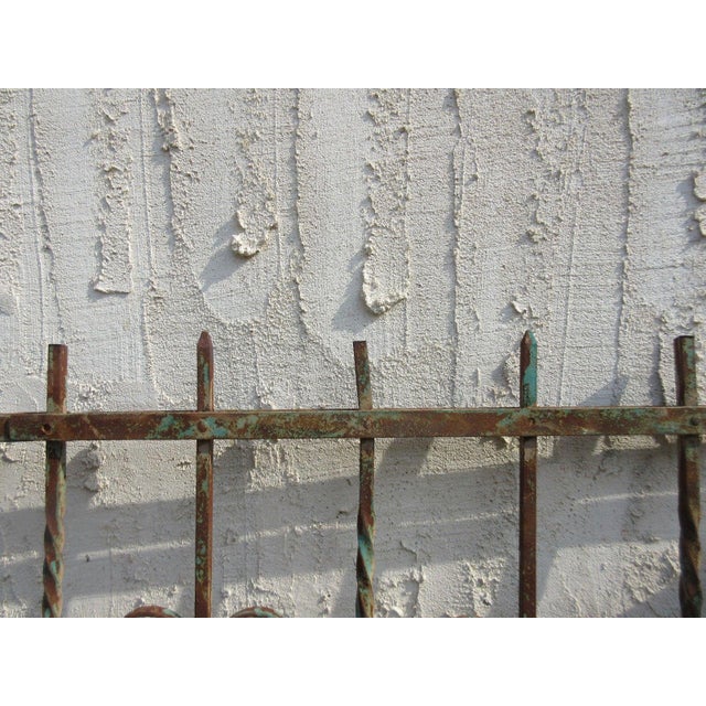 Antique Victorian Iron Garden Fence Element For Sale - Image 4 of 6