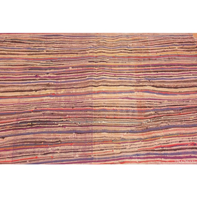 Nazmiyal Collection Vintage Moroccan Striped Kilim Rug For Sale - Image 4 of 8
