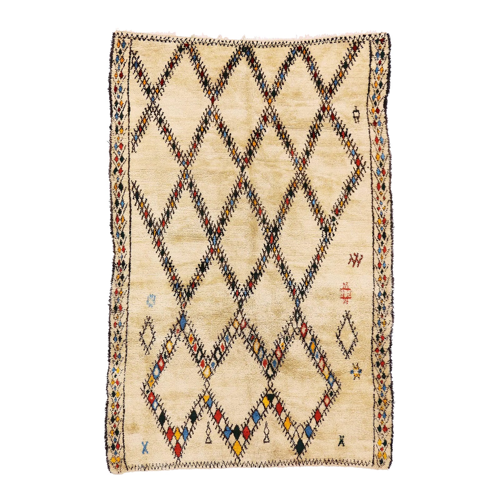 Vintage Beni Ourain Moroccan Rug - 06'07 x 10'00 | Chairish