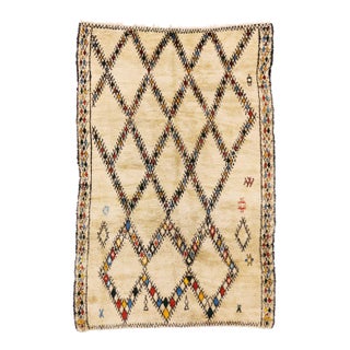 Vintage Beni Ourain Moroccan Rug - 06'07 x 10'00 For Sale