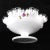 White Footed Glass Compote With Hand Painted Violets For Sale In San Francisco - Image 6 of 7