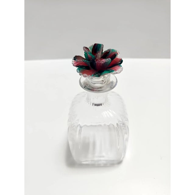 Transparent Murano Glass Decanter Bottle by Carlo Moretti, Italy, 1980s For Sale - Image 6 of 11