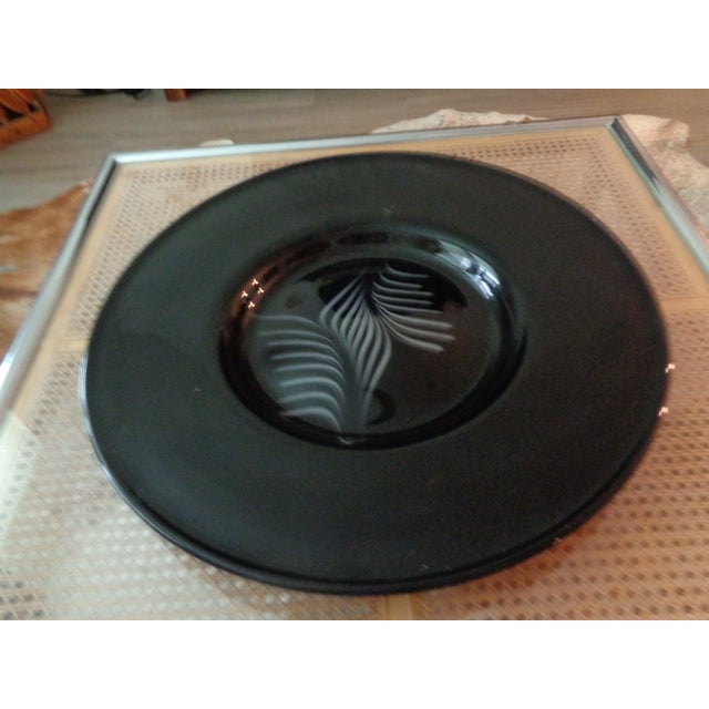 Italian Large Black Italian Centerpiece Plate For Sale - Image 3 of 7