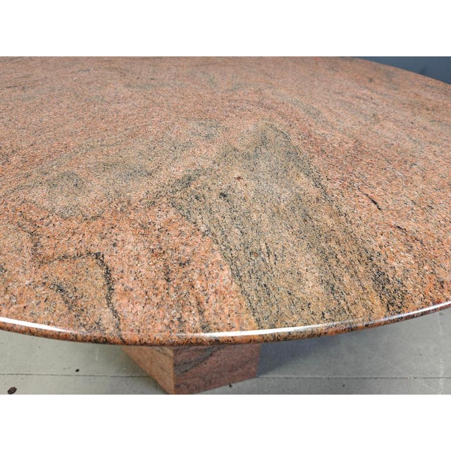 1970s Vintage Round Granite Dining Table, 1970s For Sale - Image 5 of 17