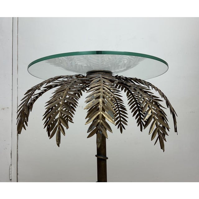 Metal Palm Tree Side Table in the Style of Maison Charles, 1955 For Sale - Image 7 of 18
