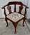 Statesville Co Mahogany Corner Chair Vintage Queen Anne Style Accent Slip Seat For Sale - Image 13 of 16