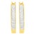 Contemporary 10K Yellow Gold 1/2 Cttw Invisible Set Princess-cut Diamond Hoop Earrings (H-I Color, SI2-I1 Clarity) For Sale - Image 3 of 6