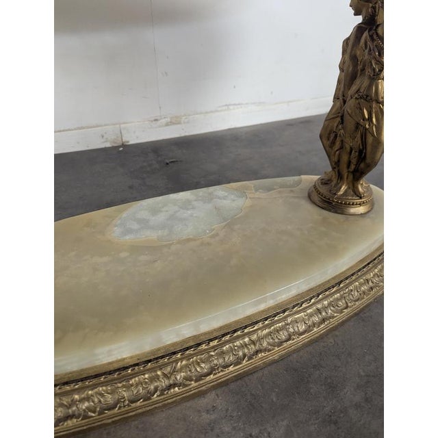 Neoclassical Coffee Table in Onyx For Sale - Image 6 of 7