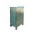 Abstract Distressed Sage Green Slim Narrow Point Edge Side Table Credenza Cabinet For Sale - Image 3 of 5