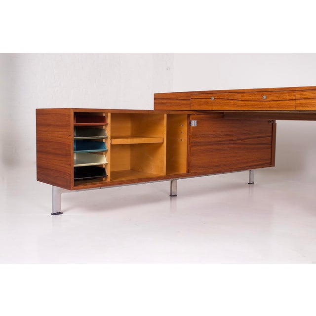 Executive Desk in American Walnut, 1970s For Sale - Image 4 of 7