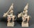 Pair of African Tribal Art Benin Bronze Warrior Figures on Horseback For Sale - Image 9 of 16