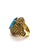 Bochic “Orient” Vintage Yellow Sapphire & Blue Topaz Ring Set 18 K Gold & Silver For Sale - Image 10 of 14