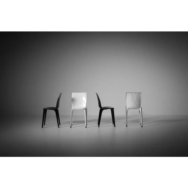Marco Zanuso Metal Lambda Chairs by Marco Zanuso & Richard Sapper, Italy, 1959, Set of 4 For Sale - Image 4 of 11