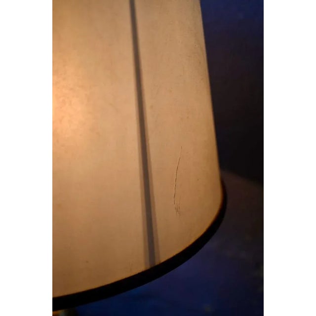 Table Lamp in Leather and Brass, 1960s For Sale - Image 12 of 13