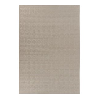Contemporary High-Low Sculpted Greek Fret Wool Mohair Rug by Rug & Kilim, India For Sale