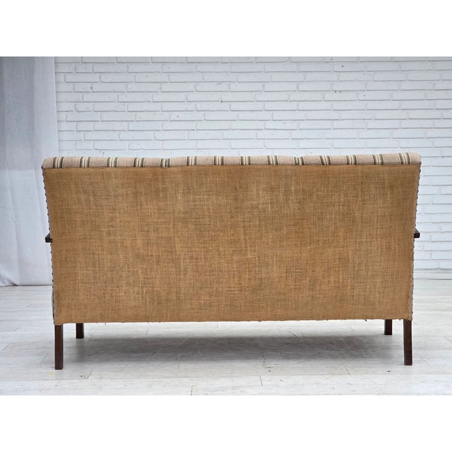 Danish Two-Seater Sofa in Beige Furniture Wool Fabric, 1950s For Sale - Image 11 of 18