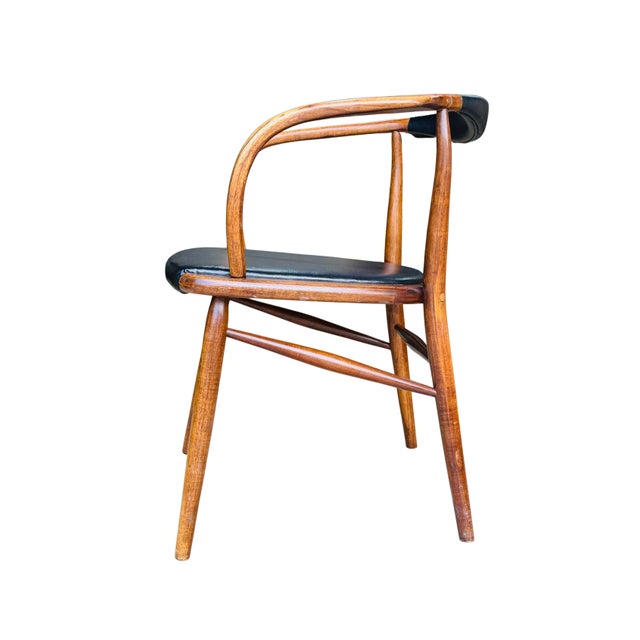 Boling Chair Company Jack Cartwright for Boling Charter Mid-Century Modern Bent Walnut Armchair, Circa 1958 For Sale - Image 4 of 17