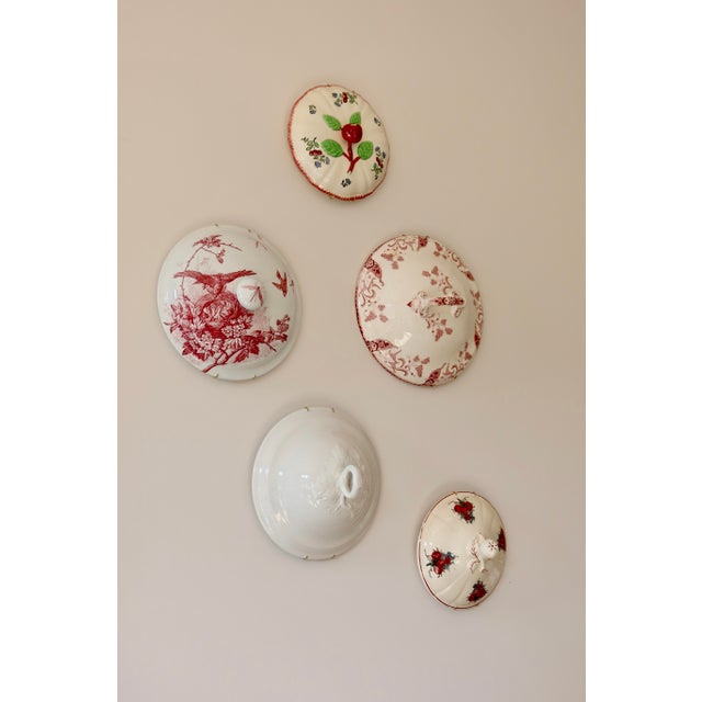Wall Composition of Soup Tureen Lids in Red Earthenware, 1950s, Set of 5 For Sale - Image 6 of 9